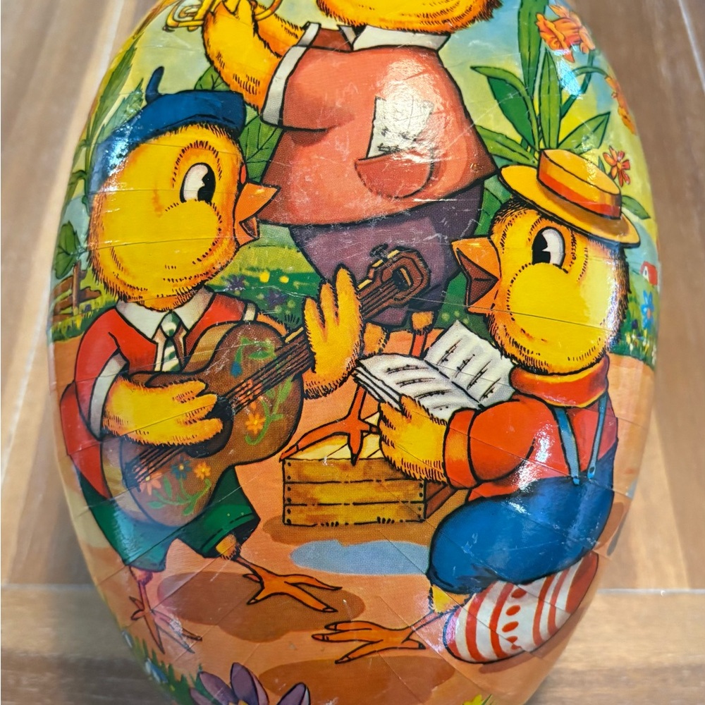 Vintage Jumbo German Paper Mache Egg - Rare 12” Size